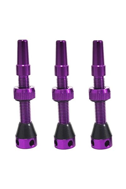 Valve Valve Presta tubeless (3 buc.), 44 mm, 5 ieșiri de aer, violet
