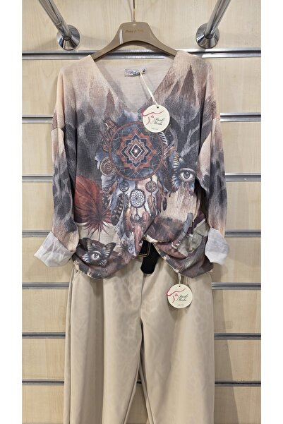 Park Moda Bluză cu model mixt