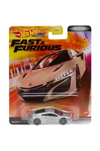HOT WHEELS Premium Metal Car, '17 Acura NSX, Fast & Furious Collection, 2022 edition, Gray, 7 cm