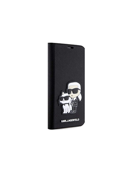 Karl Lagerfeld Husa pentru iPhone 14 Pro cu design din PU Saffiano Karl și Choupette NFT Book
