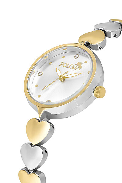 Polo Air Heart Cord Women's Wristwatch Zircon Stone Heart Bracelet Combination Gold Silver Color Pl-1556B3