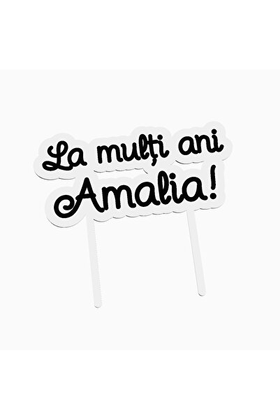 OEM Cake topper for birthday cake, with the text Happy Birthday Amalia