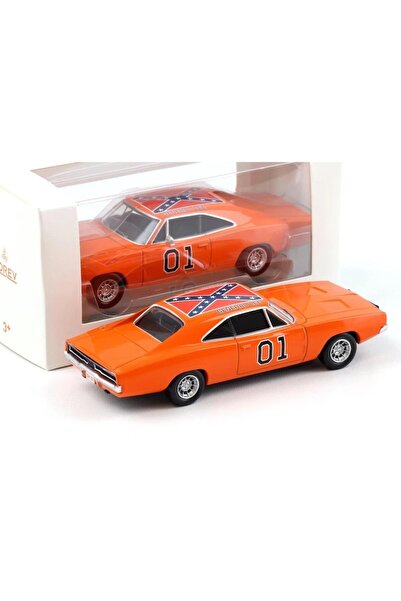 Norev Metal toy car Dodge Charger "General Lee", Norev, 1:43 scale, approx. 12 cm, orange