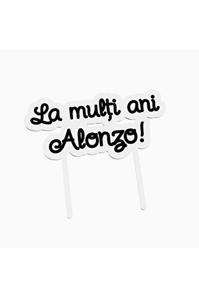 OEM Cake topper for birthday cake, with the text Happy Birthday Alonzo