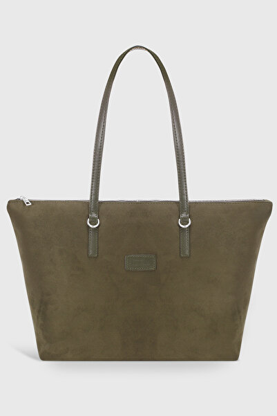 Housebags Süet Yeşil Kadın Shopper Çanta 217