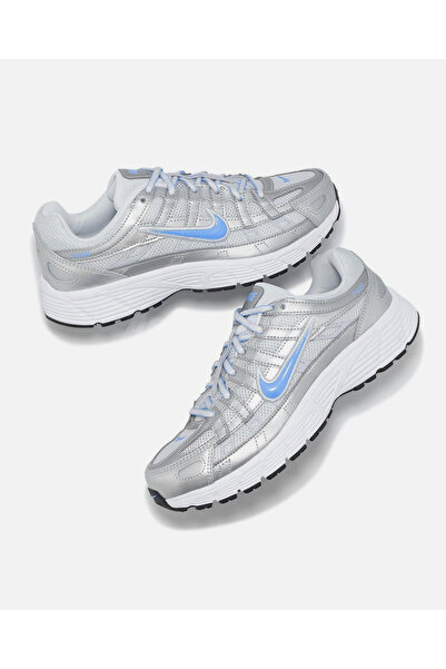 Nike P-6000 Metallic Silver Sneaker Shoes Hit Sports