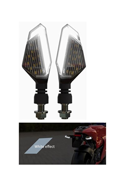 Trendy's Semnalizatoare LED pentru Motocicletă, 22 LED-uri, Alb + Galben, Des...