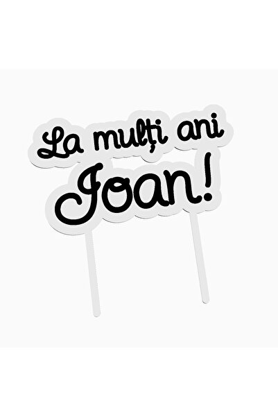 OEM Cake topper pentru tort aniversare, cu textul La multi ani Ioan