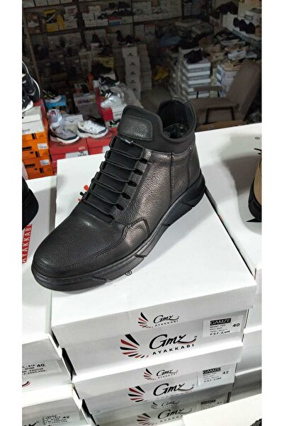 MODVALU Gamze 726 Real Leather Rubber Laced Wool Inside Men's Boots