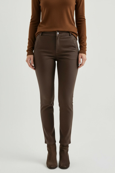 Masha Kate Slim Fit Canvas Trousers