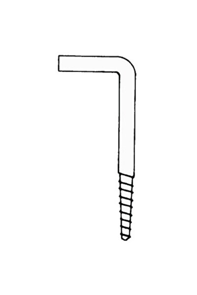 OSCULATI Cârlige cu șurub pătrat din oțel inoxidabil 40 x 3,5 mm, ambalaj bli...