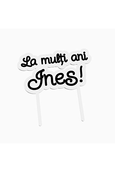 OEM Cake topper for birthday cake, with the text Happy Birthday Ines