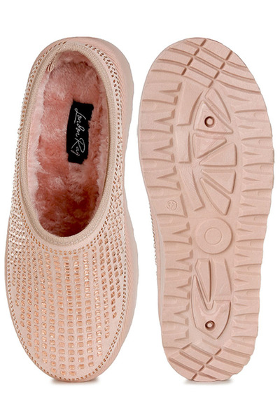 london Rag Women Pink Embellished Platform Classic Slip-On