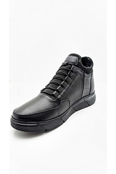 MODVALU Gamze 726 Real Leather Rubber Laced Wool Inside Men's Boots