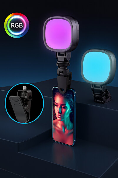 Ecuy Taşınabilir Şarjlı Cep Telefonu&Kamera Selfi Işık Klipsli Güçlü Tiktok Y...