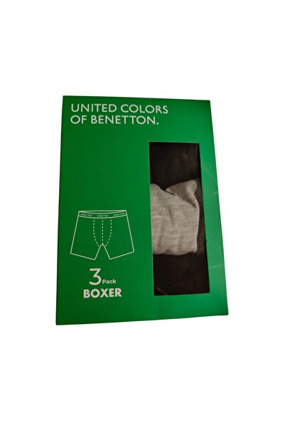 United Colors of Benetton Ανδρικό σετ μπόξερ 3 τεμαχίων 100% βαμβάκι