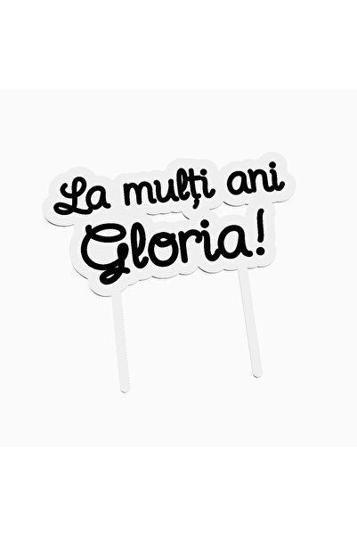 OEM Cake topper for birthday cake, with the text Happy Birthday Gloria