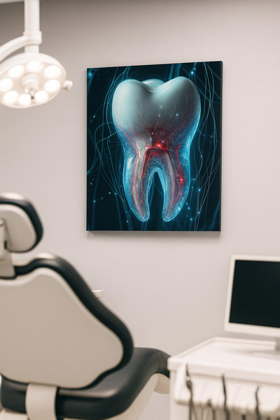 BLT DİZAYN Dental Nerve Structure 3D Glass Painting