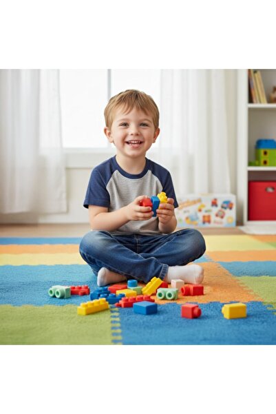 OEM Soft rubber sensory blocks, set of 30 pieces, dimensions 20x12 cm, multicolor