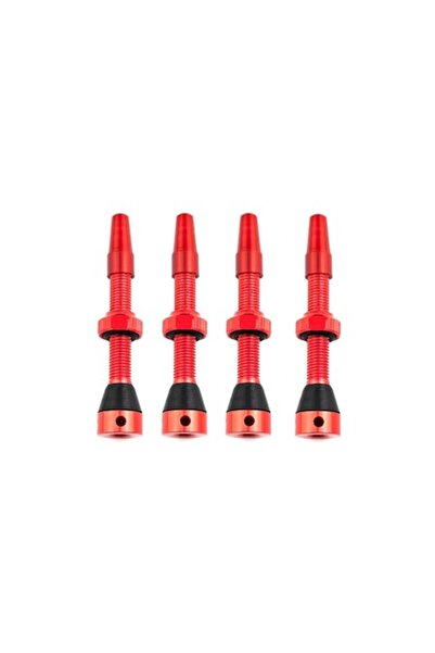 Valve Valve Presta Tubeless (4 buc.), 44 mm, 5 ieșiri de aer, Roșii