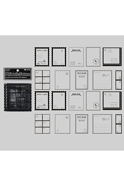 Limmy Autocolant vintage cu cadru cu fulgi, set de 20 de autocolante - Cadru cu fulgi pentru note