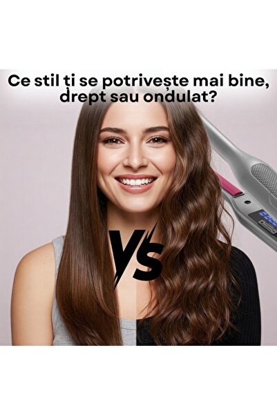 VİS 2-in-1 Hair Straightener and Curler, Titanium Plates, 150–232°C, Digital LED