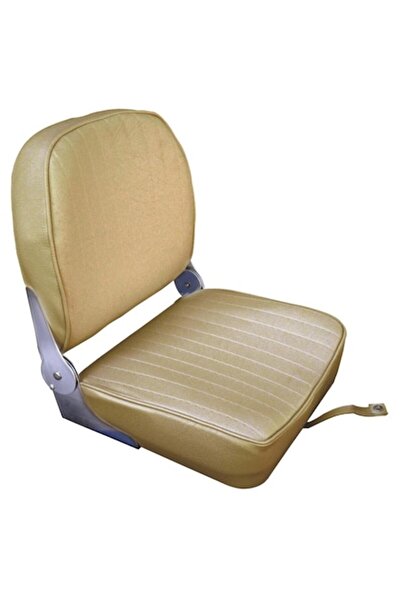 OSCULATI Folding chair with backrest, sand-colored vinyl,
