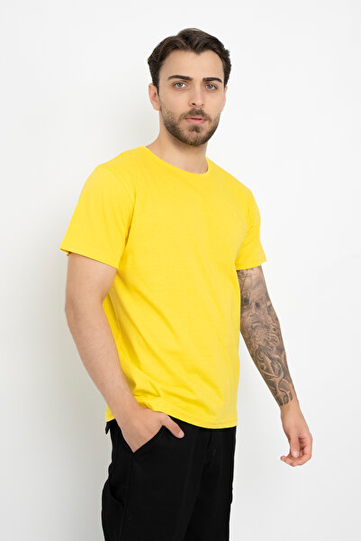 DAŞ ÜNİFORMA Crew Neck Casual Cotton Soft Textured Comfort Fit Basic T-Shirt