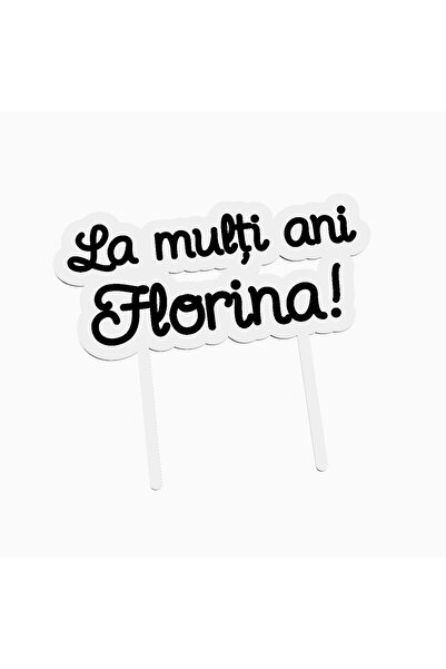 OEM Cake topper pentru tort aniversare, cu textul La multi ani Florina