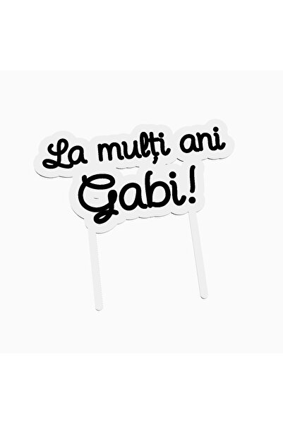 OEM Cake topper for birthday cake, with the text Happy Birthday Gabi