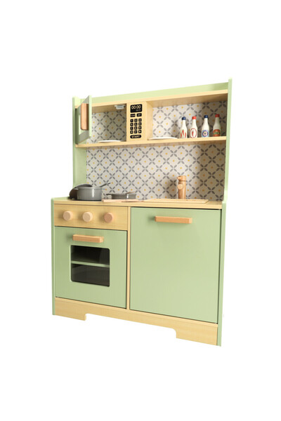 CIUPIGo Wooden Kitchen for Kids with Accessories – Oven, Stove, Sink and Various Utensils,