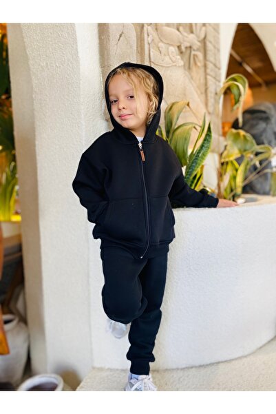 HeyAdventure Boys / Girls Zippered Sweatshirt Kangru Pocket Hooded 3 Thread F...