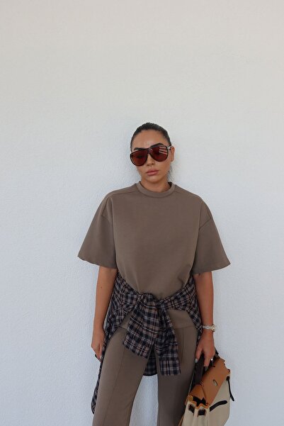 Özge Özgenç Tok Texture Oversize Tshirt