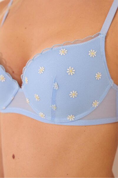 Perspective Women Secret Синій мереживний бюстгальтер Push-Up