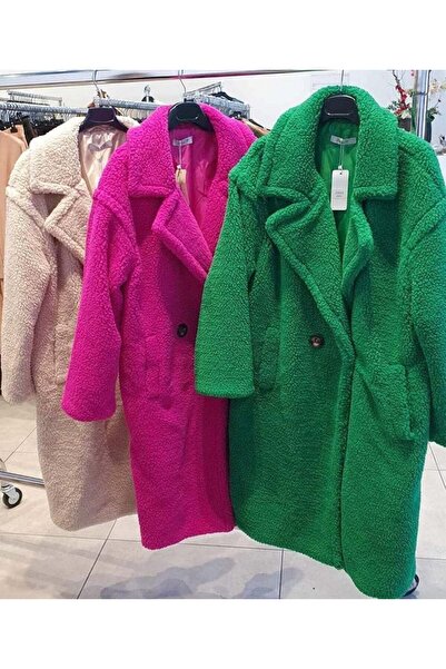 AndraRose Styles Palton pufos Minna - Verde