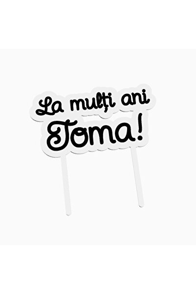 OEM Cake topper for birthday cake, with the text Happy Birthday Toma