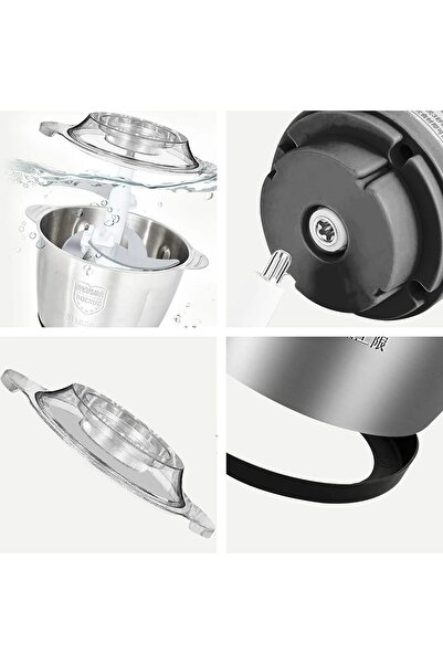 Promagg Electric meat and vegetable chopper, 1000 W, 3 speeds, 3L stainless steel bowl, 4 stainless steel blades