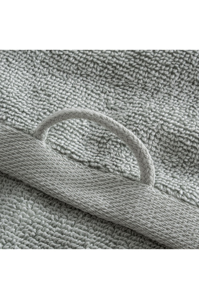 Green Black Lara Hand Towel 100% Cotton with Border Green 30X50 cm