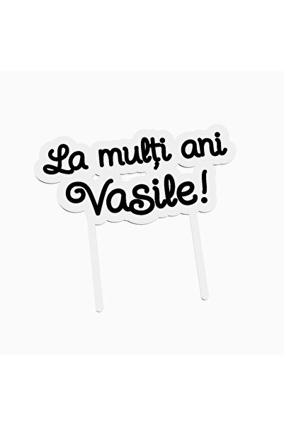 OEM Cake topper for birthday cake, with the text Happy Birthday Vasile