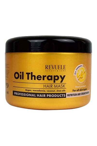 Revuele قناع الشعر العلاجي بالزيت مع زيت الأرغان شفاف 500 مل