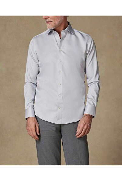 ZENGOLL & RAMİRES Güncüoğlu Long Sleeve Slim Fit Micro Satin Shirt for Men