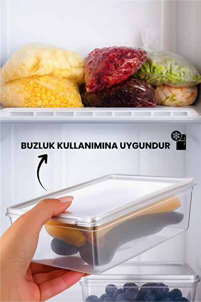 Orvila 10-Piece Self-Covering Storage Container 2 Lt - Suitable for Deep Freezer - Lockable