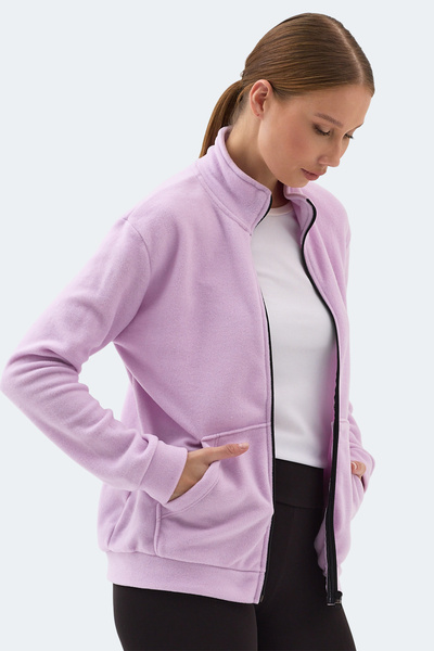 Slazenger Soul Set of Mock Neck Women's D 2 Zippered Lilac - Navy Blue Fleece