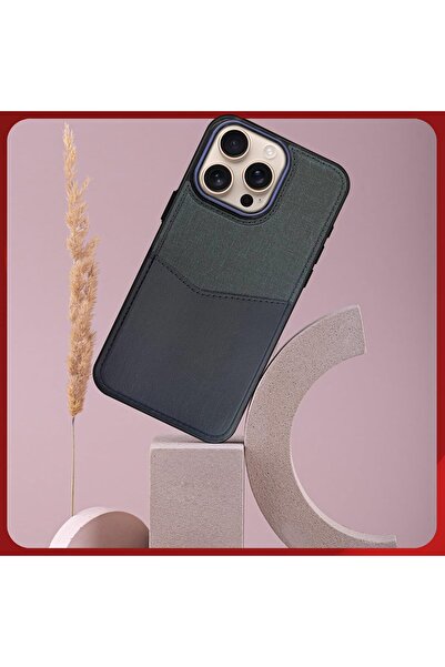 Margoun iPhone 16 Pro Max Leather Card Case with 1-2 Card Holder (Dark Blue)