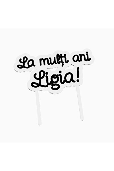 OEM Cake topper for birthday cake, with the text Happy Birthday Ligia
