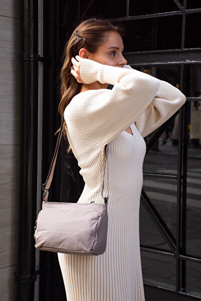 Sanmorris Kadın 4 Bölmeli Su Geçirmez Paraşüt Kumaş Ayarlanabilir Çapraz Askı...