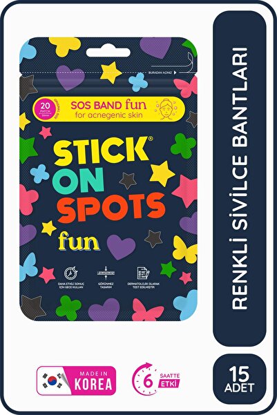 Stick On Spots S.O.S Band Fun - 20 Adet /akne Bandı - Pimple Patch- Hidrokolloid Bant