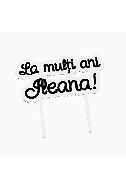 OEM Cake topper for birthday cake, with the text Happy Birthday Ileana