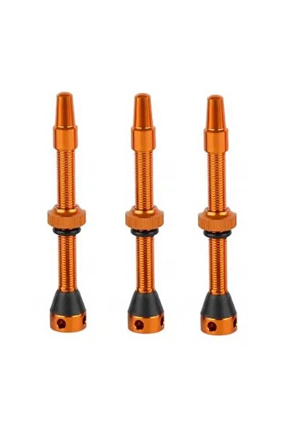 Valve Valve Presta tubeless (3 buc.), 44 mm, 5 ieșiri de aer, portocalii