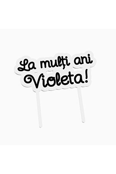 OEM Cake topper for birthday cake, with the text Happy Birthday Violeta